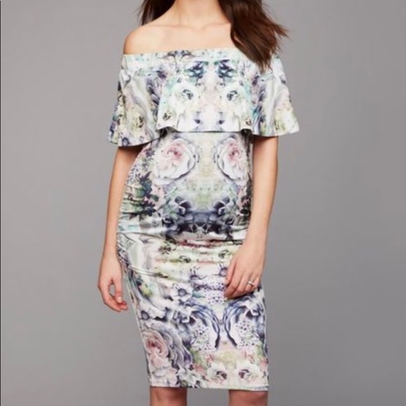 Ripe Floral Print Off The Shoulder Dress (M) - Picture 5 of 8